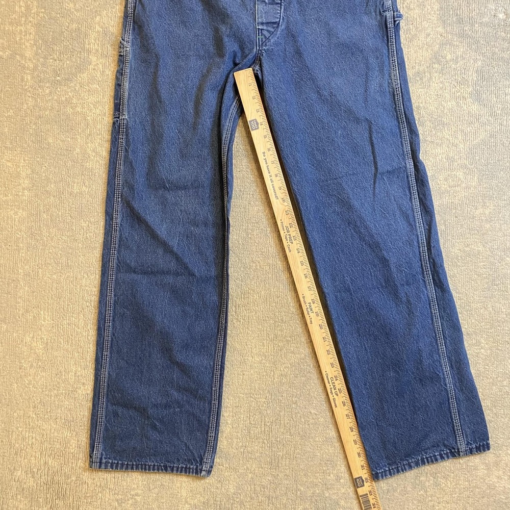 Big Smith Overalls Mens 40x32 Blue Denim Bib Made In USA Workwear Carpenter - Picture 7 of 13
